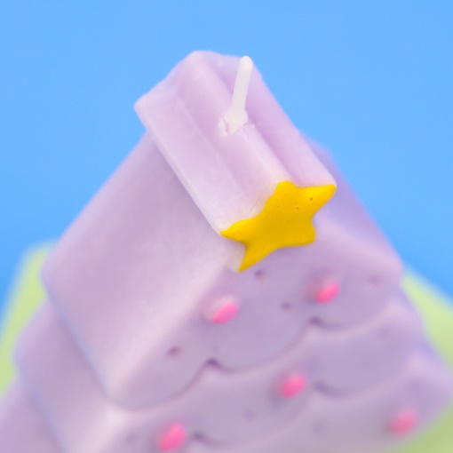 Свеча-арома "НГ Елочка" фиолетовый оптом