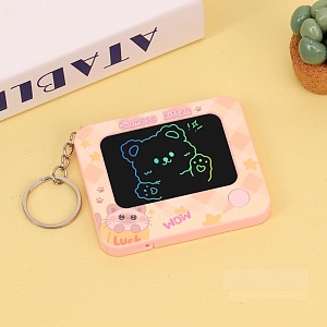 Брелок "Memo board" котик, розово-бежевый