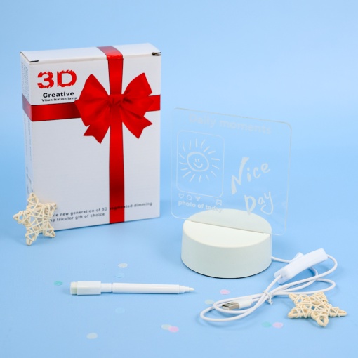 Светильник для заметок с маркером "Daily moments" (USB) оптом