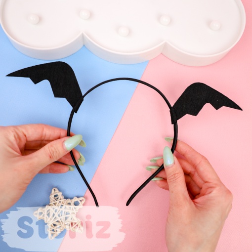 Ободок "Bat Wings", черный