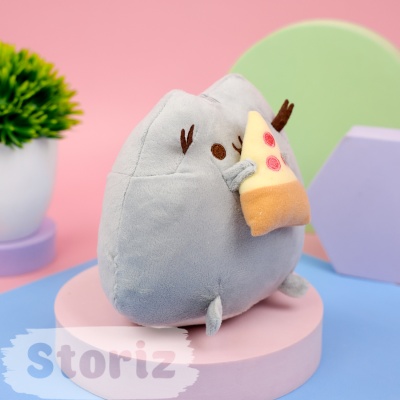 Мягкая игрушка "Пушин с пиццей", 15 см