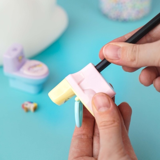 Точилка с ластиком "Единорожек", в ассортименте 1 шт.