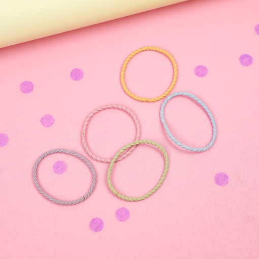 Набор резинок для волос "Strong elastic" 50 шт, пастельный