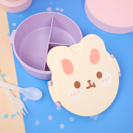 Ланчбокс "Зайка" фиолетовый оптом