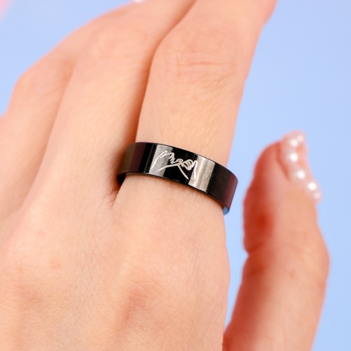 Кольцо "I Love you" черный