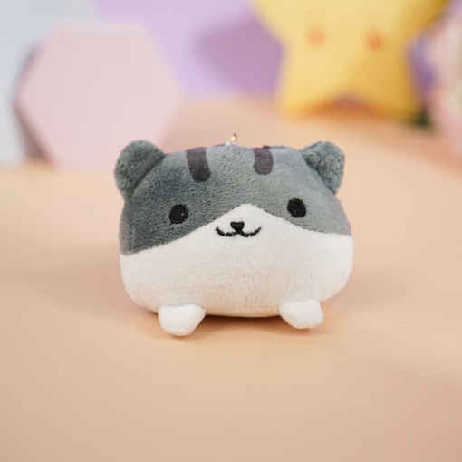 Мягкий брелок "Cats" серый, 10см