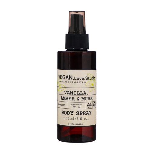 Парфюмированный спрей-мист для тела "VEGAN.Love.Studio" Vanilla, Amber, Musk женский, 150мл