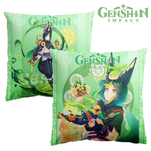 Подушка декоративная "Genshin Impact" Тигнари, 40x40см (1 серия)