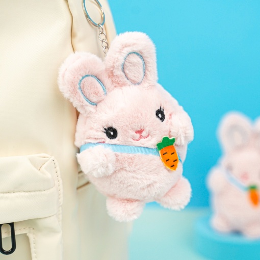 Мягкий брелок "Bunny" розовый, 12 см