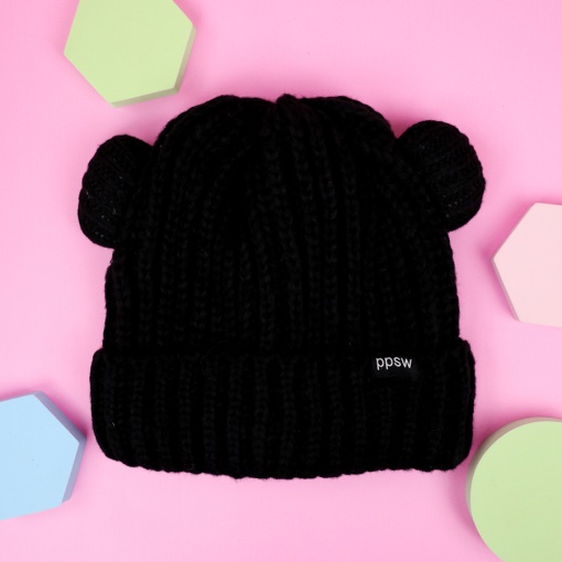 Шапка "Bear ears", черный