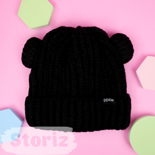 Шапка "Bear ears", черный