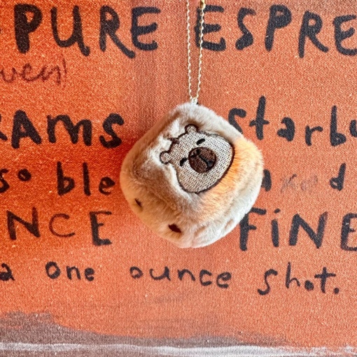 Мягкий брелок "Игральная кость" капибара 7см