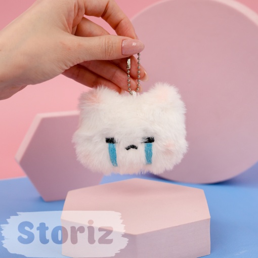 Мягкий брелок "Котик" плачущий, 7см