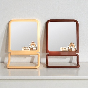 Зеркало с держателем для полотенец "Капибара" 20х18см в ассортименте 1шт