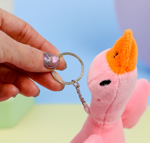 Мягкий брелок "Гусь" розовый, 15см