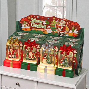 Snow globe "НГ Подарок" с подсветкой и музыкой, в ассортименте 1шт оптом