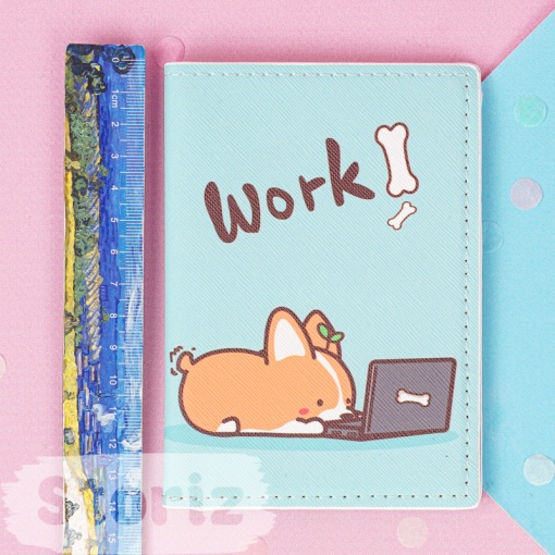 Обложка на паспорт "Working Corgi"