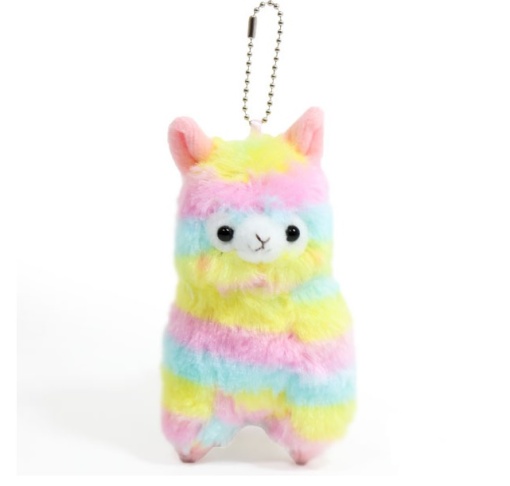 Мягкий брелок "Радужная лама"