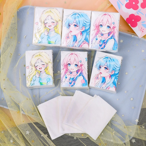 Набор салфеток бумажных "Anime girl" в ассортименте, 9уп