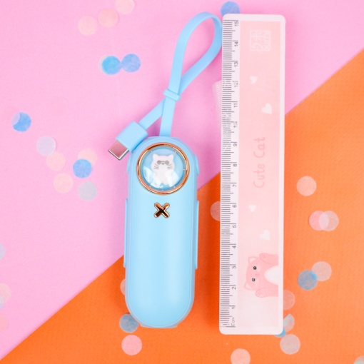 PowerBank "Cat" голубой, Type-C (2000 mAh)