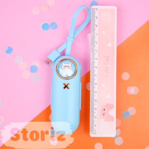 PowerBank "Cat" голубой, Type-C (2000 mAh)