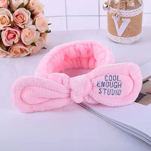 Повязка для волос "Ушки бантиком", розовый