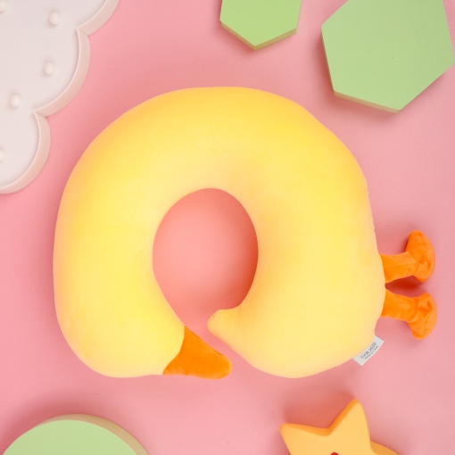 Подушка под шею "Гусь" желтый, 30х28 см 