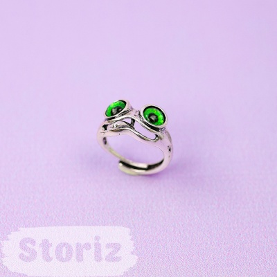 Кольцо "Зеленоглазая лягушка"
