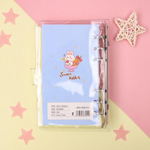 Блокнот "Sweet Rabbit" голубой, 9,5х17 см