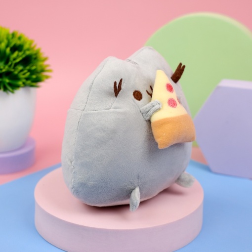 Мягкая игрушка "Пушин с пиццей", 15 см