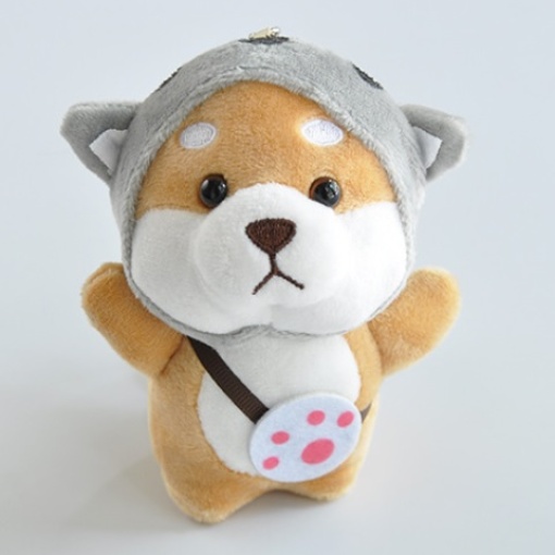 Брелок мягкий "Собачка в шапочке" 10 см