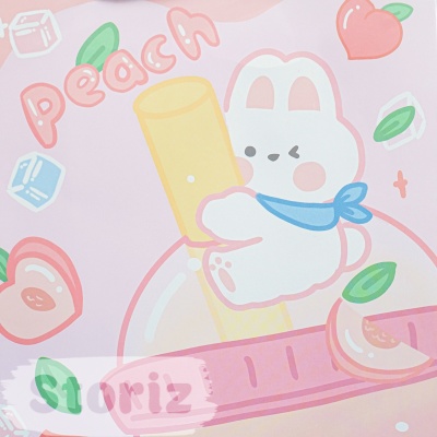 Подарочный пакет "Peach" M 24,5x19,5x9,5 см