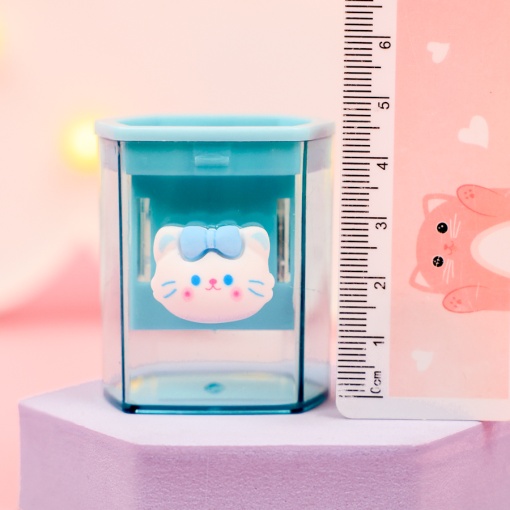 Точилка "Котик", голубой