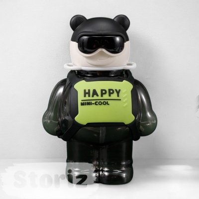 Бутылочка "Cool bear" черный, 800мл оптом