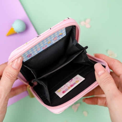 Мини-кошелек "Альпака" светло-розовый