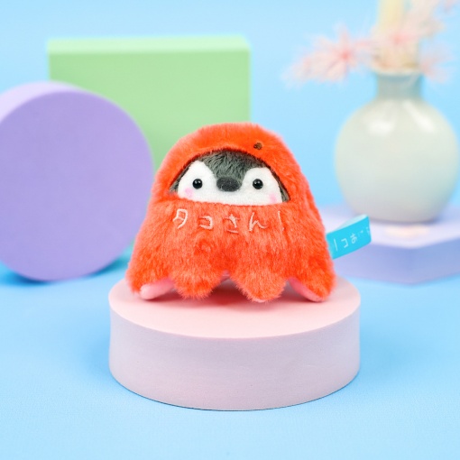 Мягкий брелок "Пингвин в костюме осьминога" 8 см