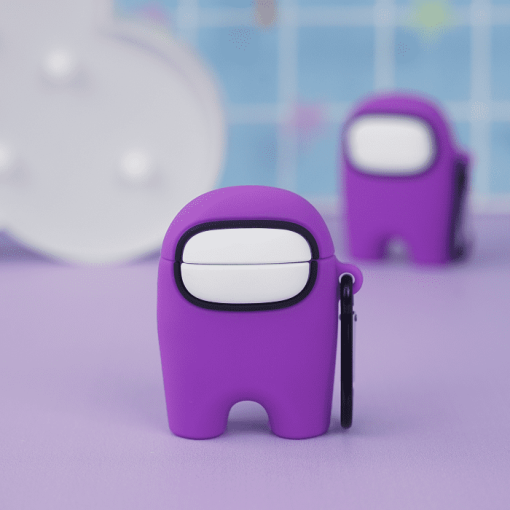 Чехол для AirPods1/2 "Among Us" фиолетовый