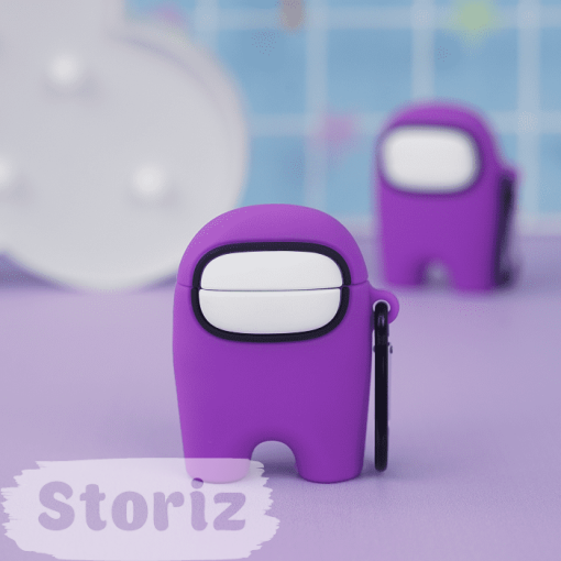 Чехол для AirPods1/2 "Among Us" фиолетовый