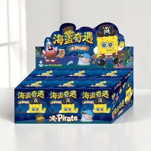 Набор фигурок "Surprise", SpongeBob Pirate №C100, в шоу-боксе 6шт оптом