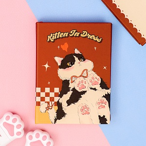 Блокнот "Kitten in dress" коричневый, A7