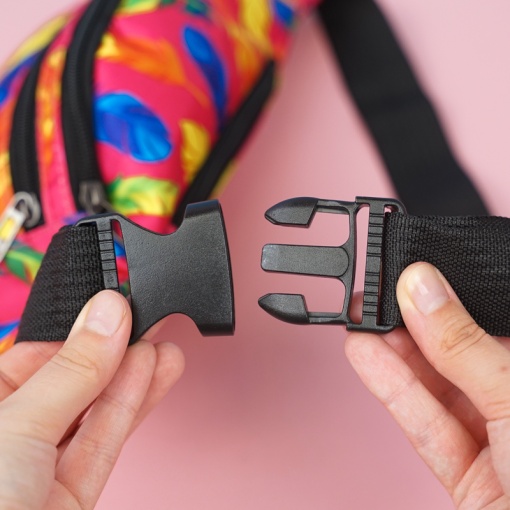 Поясная сумка "Leaves" розовый