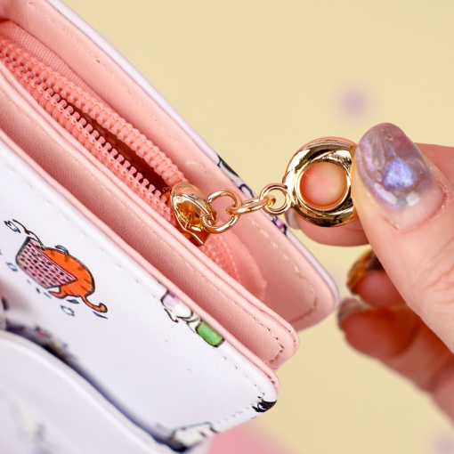 Мини-кошелек "Котейкины будни" сиреневый