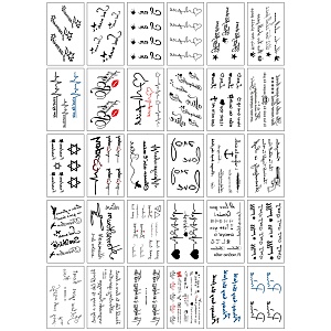 Набор временных татуировок "Characters" A-30, 5.7x9.7 см (30 шт.)