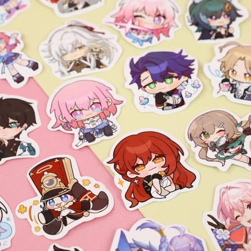 Наклейки для стикер бомбинга "Honkai" (60 шт.)