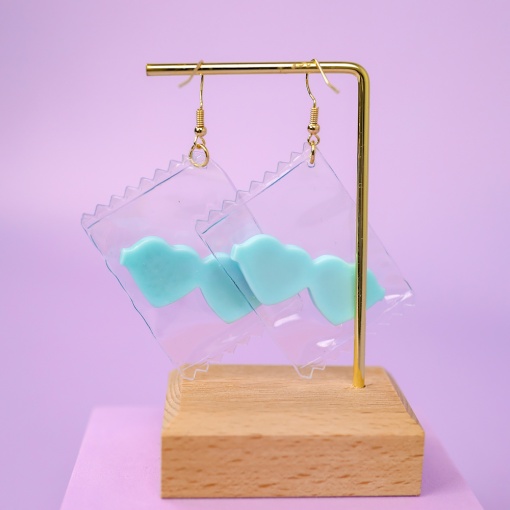 Серьги "Glass" голубой