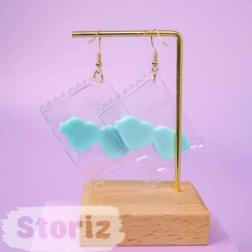 Серьги "Glass" голубой
