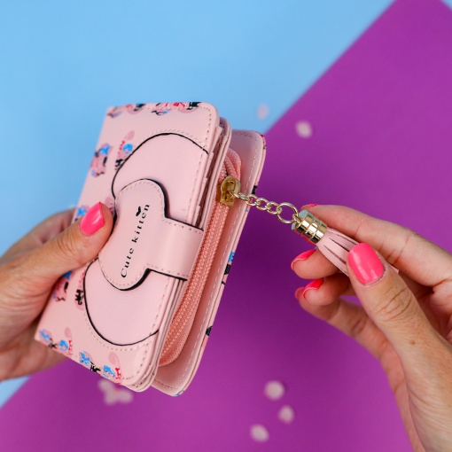 Мини-кошелек "Cute Kitten" розовый
