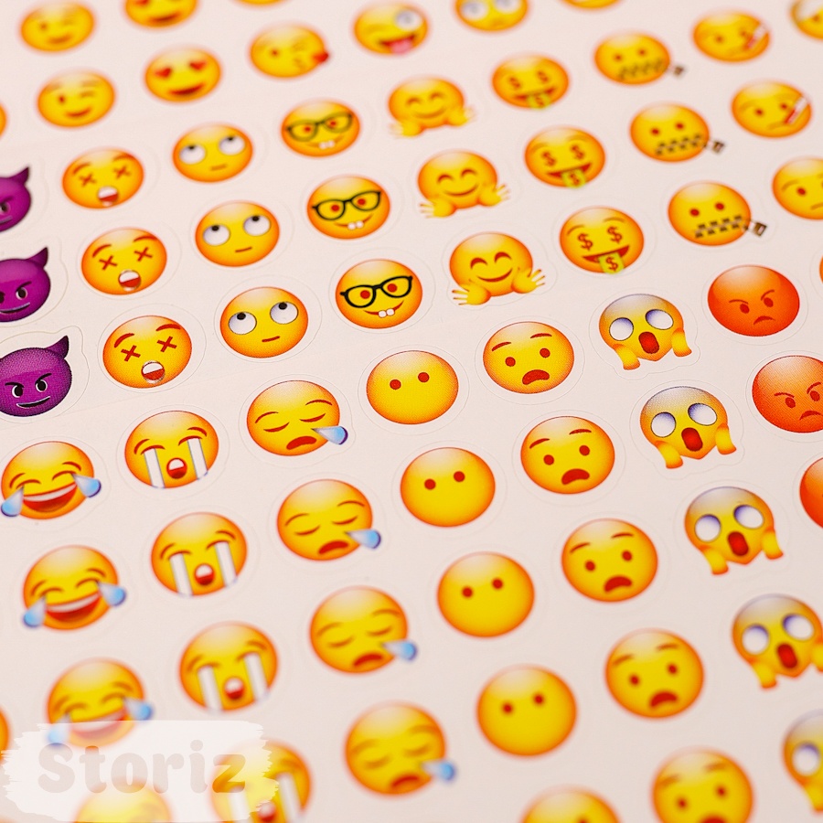 Набор наклеек «Emoji your life» 12 листов оптом в интернет-магазине Storiz.  Доставка по России.