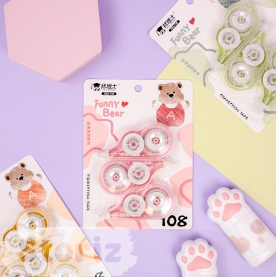 Корректор "Funny Bear" №108 набор 3 шт., в ассортименте, 1 шт.