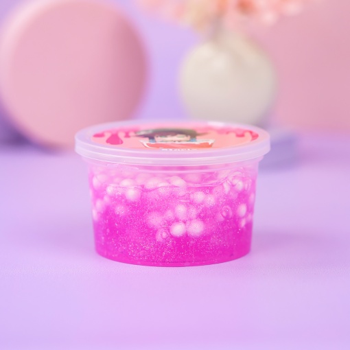 Слайм "Венти" малиновые блёстки + шарики, 150 гр. STORIZ